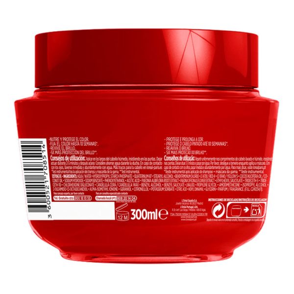 ماسک مو لورآل قرمز برای موهای رنگ شده مدل Color Vive حجم 300 میلی لیتر