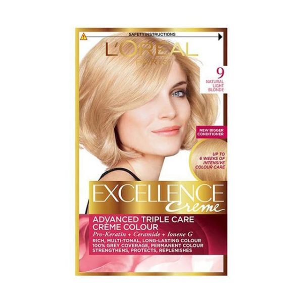 رنگ موی لورال شماره ۹ مدل Excellence محصول فرانسه