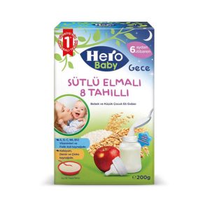 غذای کمکی هرو بیبی ترکیه با طعم شیر و سیب ۲۰۰ گرمی