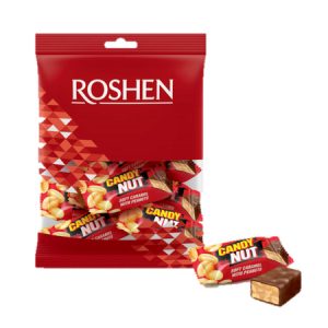 شکلات کندی نات candy nut کاراملی با بادام زمینی روشن Roshen