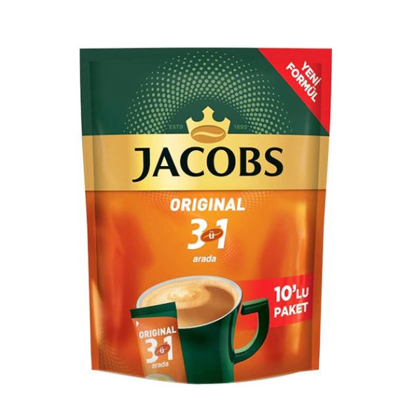 پودر قهوه فوری جاکوبز 3 در 1 بسته 10 عددی