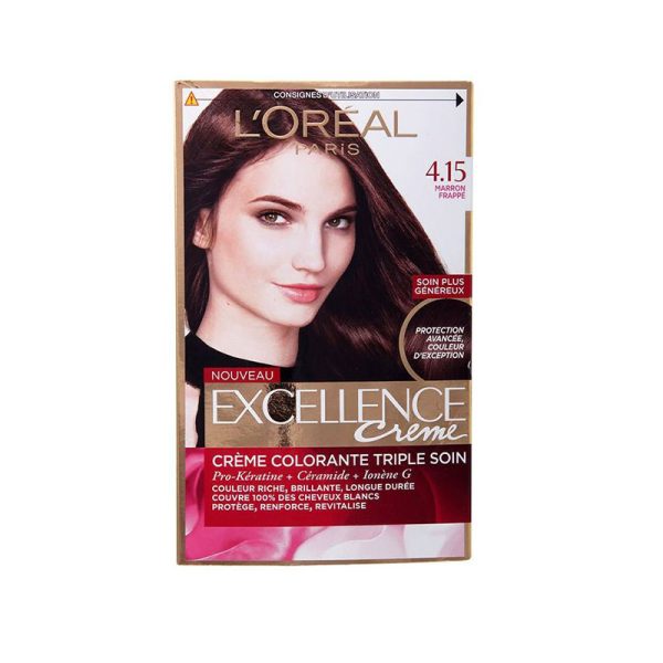 کیت رنگ مو لورآل پاریس مدل Excellence شماره 4.15