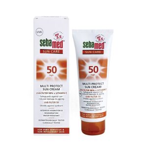 کرم ضد آفتاب سبامد spf +50 مناسب پوست حساس 75 میلی لیتر