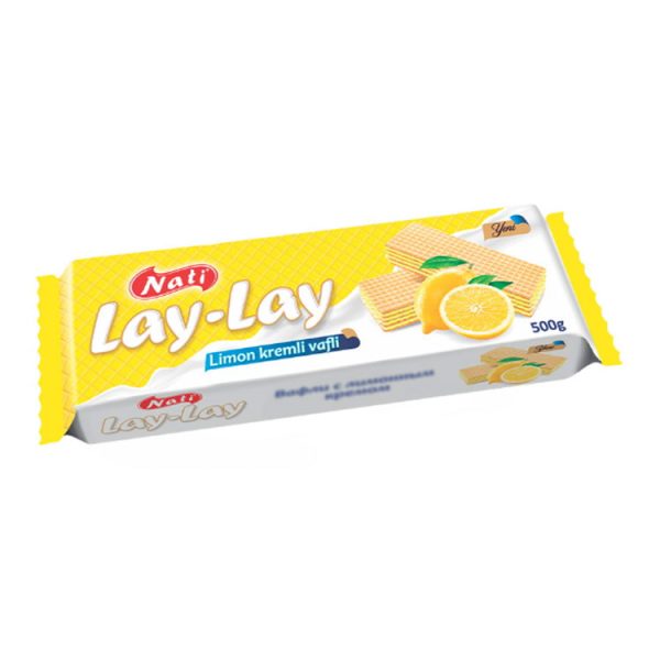 ویفر ناتی مدل Lay-Lay با کرم لیموئی 500 گرمی