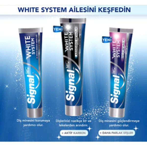 انواع خمیر دندان سیگنال مدل white sistem سفید کننده دندان