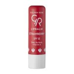 بالم لب قرمز گلدن رز مدل توت فرنگی با spf 15