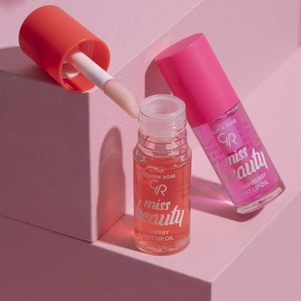 تینت لب مایع Miss Beauty گلدن رز مدل توت فرنگی (صورتی) 6 میلی لیتر
