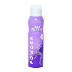 اسپری دئودورانت STAY FRESH زنانه 24 ساعته فارماسی مدل POWDER حجم 150 میلی لیتر