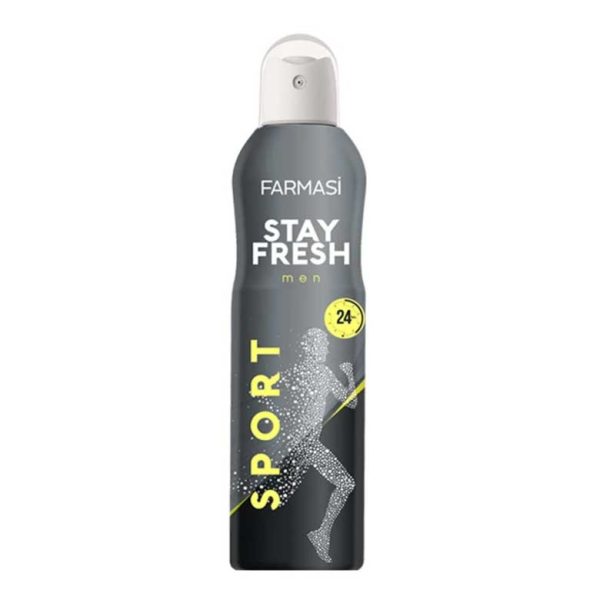 اسپری دئودورانت STAY FRESH مردانه 24 ساعته فارماسی مدل اسپورت 150 میلی لیتر