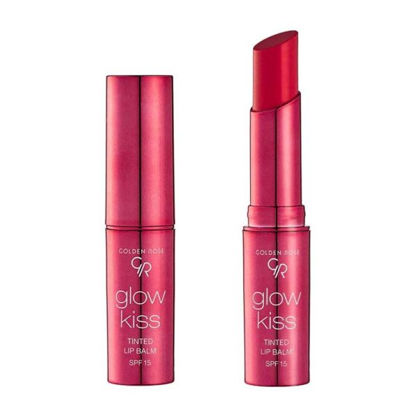 تینت لب جامد گلدن رز مدل GLOW KISS رایحه توت فرنگی 02