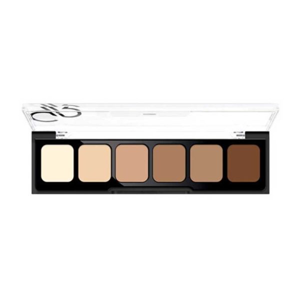 پالت کانسیلر كوركتور کاموفلاژ 6 رنگ گلدن رز کد 02 MEDIUM TO DARK