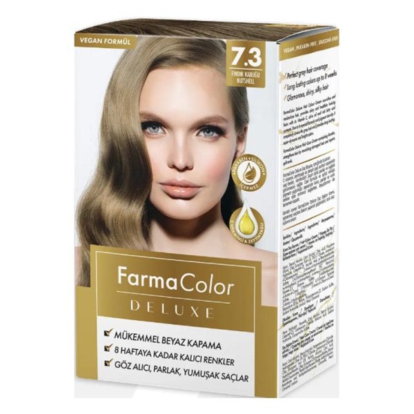 رنگ موی فارماسی FarmaColor شماره 7.3 پوسته فندقی