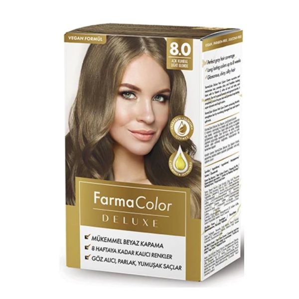 رنگ موی فارماسی FarmaColor شماره 8 بلوند روشن