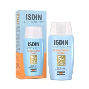 ضد آفتاب بی رنگ ایزدین مدل فیوژن واتر مجیک SPF50