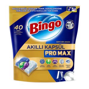 قرص ماشین ظرفشویی بینگو Bingoمدل PROMAX بسته 40 عددی