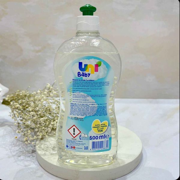 مایع استریل و ضد عفونی کننده شیشه شیر و پستانک یونی بیبی 500 میلی لیتر