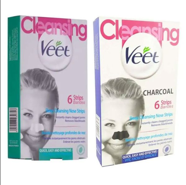 چسب پاک کننده پوست بینی ویت سفید بسته 6 عددی Veet Cleansing Nose Strips