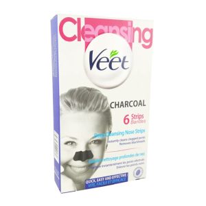 چسب پاک کننده پوست بینی ویت زغالی بسته 6 عددی Veet Deep Cleansing Nose Strips
