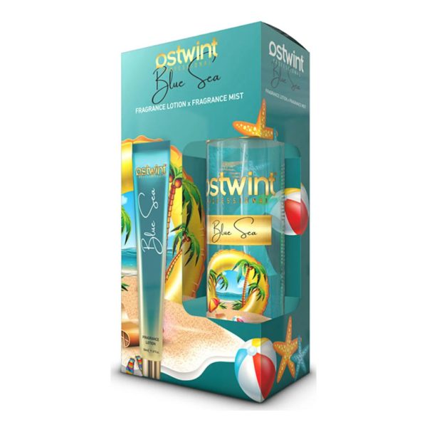 ست بادی اسپلش و لوسیون بدن استوینت Ostwint با رایحه دریای آبی