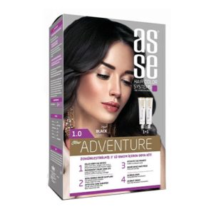 کیت رنگ مو بدون آمونیاک آسه ASSE مدل Adventure شماره 1.0
