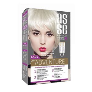 کیت رنگ مو بدون آمونیاک آسه ASSE مدل Adventure شماره 12.01