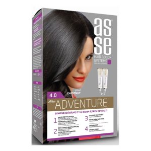 کیت رنگ مو بدون آمونیاک آسه ASSE مدل Adventure شماره 4.0