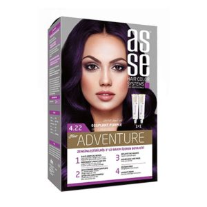 کیت رنگ مو بدون آمونیاک آسه ASSE مدل Adventure شماره 4.22