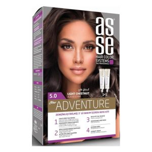 کیت رنگ مو بدون آمونیاک آسه ASSE مدل Adventure شماره 5.0