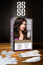 کیت رنگ مو بدون آمونیاک آسه ASSE مدل Adventure شماره 5.74