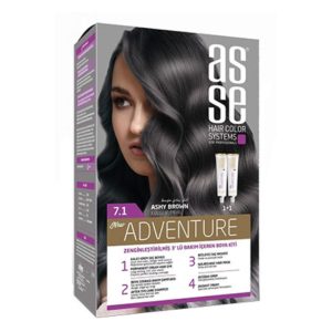 کیت رنگ مو بدون آمونیاک آسه ASSE مدل Adventure شماره 7.1