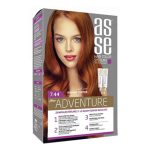 کیت رنگ مو بدون آمونیاک آسه ASSE مدل Adventure شماره 7.44