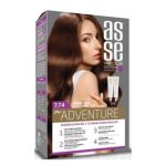 کیت رنگ مو بدون آمونیاک آسه ASSE مدل Adventure شماره 7.74