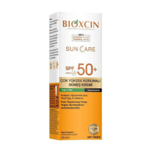 کرم ضد آفتاب بیوکسین بی رنگ پوست چرب با spf50 حجم 50 میلی لیتر